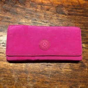 Kipling Pink Wallet - Trifold Nylon
